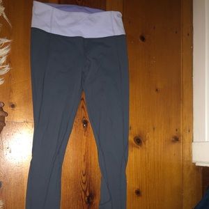 Lululemon Grey & Lilac slow Waisted Leggings